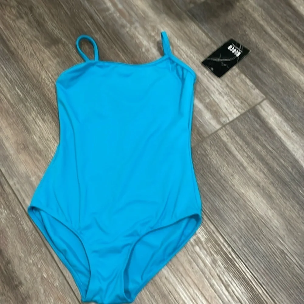 NWT Bloch Parem Camisole Ballet Leotard size 8-10 turquoise blue